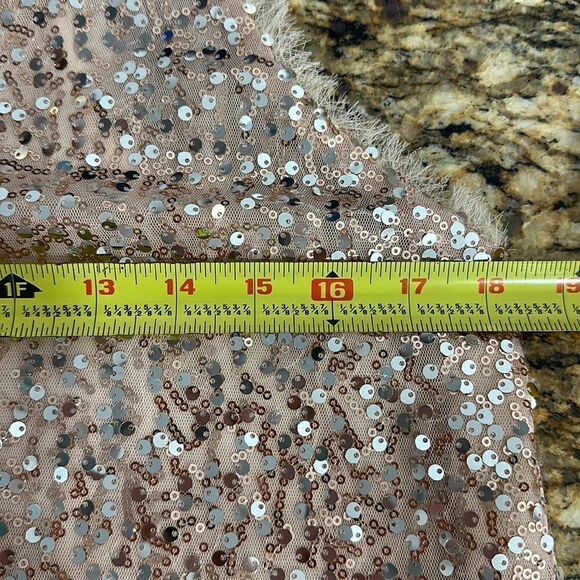 Zara Sequin Pink Beige Sleeveless Tunic Top Size S - Picture 8 of 9